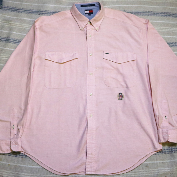 Tommy Hilfiger Other - TOMMY HILFIGER Pink Crest Long Sleeve Button Shirt